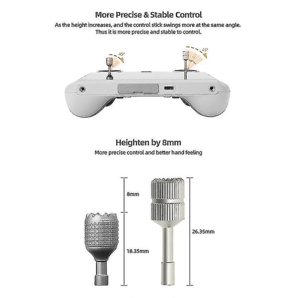 Kompatibel med förlängd joystick Mini3 Pro/ Rc fjärrkontroll tumme rocker ersätt styrspakar tillgång