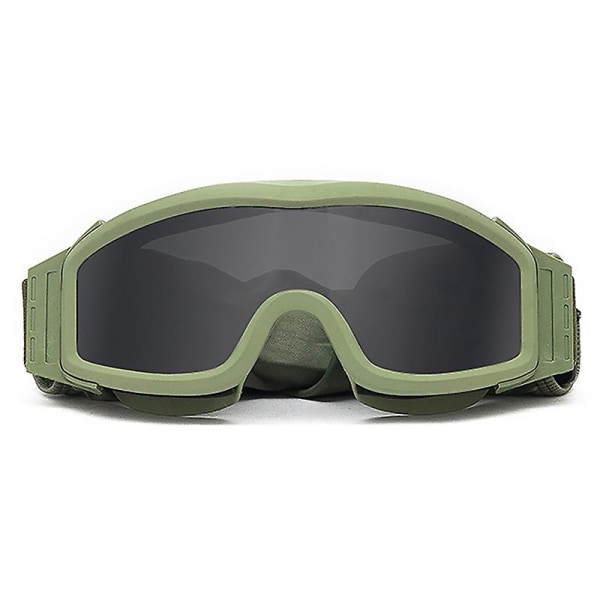 Military Fan 2-i-1 Tactical Goggles Anti-vind og Sand Goggles Cs Cross Border khaki