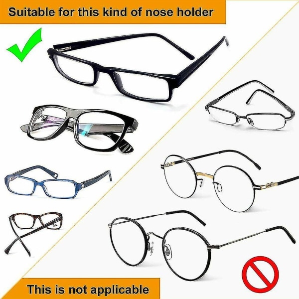 Klæbende anti-slip silikone næsepuder til brillebriller