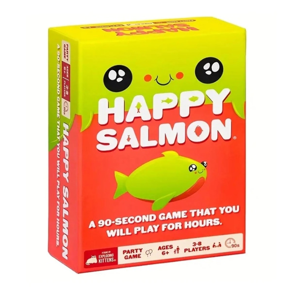 Happy Salmon Card Game Exploderande kattungar 90 sekunders spel 3-8 spelare Familjefest Brädspel för barn Vuxna