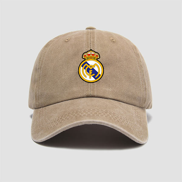 NY Real Madrid Champions League Club Sportstræningshat Baseballkasket til mænd og kvinder Lille frisk blød kasket Khaki