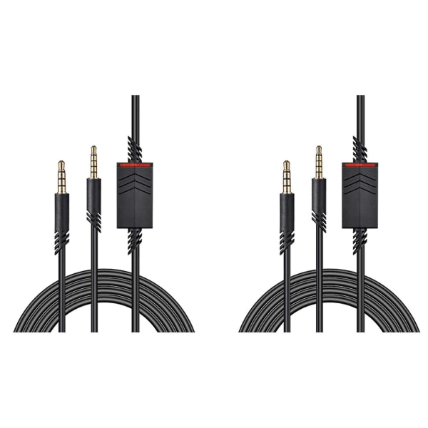 2x kuulokemikrofonikaapeli, 2,0 m:n mykistyskaapelin johto /a40 pelikuulokkeille kuulokkeille black