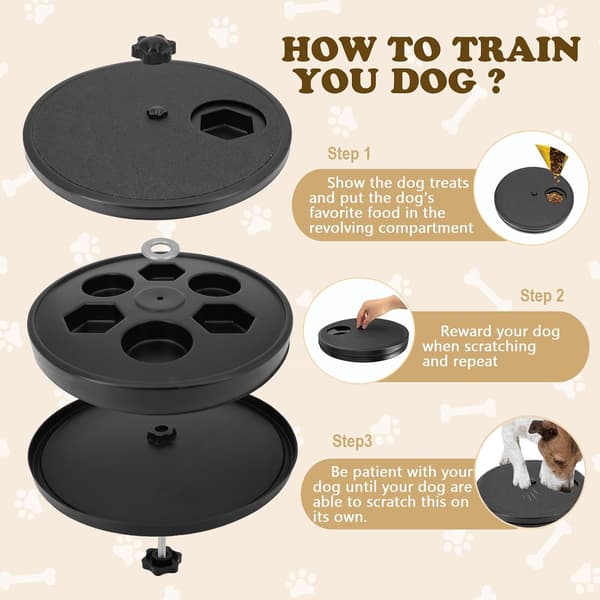 Dog Scratch Board 3 in 1 Interactive Dog Scratch Board for Claws, Dog Scratch Board with Treat Box Scratch Board with 2 Sandpapers