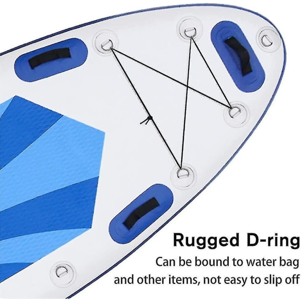 6-pack rostfritt stål D-ring Patch för uppblåsbar båt kajak jolle Sup, paddleboard kanot rafting tillbehör, inget lim ingår