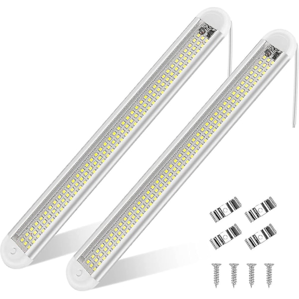 12v-85v LED Indvendige Lys 120 LED Bil Lys Lampe Med Afbryder Til Varevogn Båd (2 Styk)