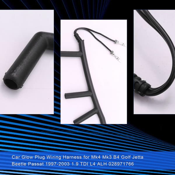 Ledningsnet til gløderør til Mk4 Mk3 B4 Golf 1997-2003 1.9 Tdi L4 Alh 028971766 black