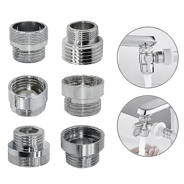 Vattenkran Koppling 1/2 Till M16 M18 M20 M22 M24 M28 Gänganslutning Konvertering Reparation Kran Adapter För Bubblare Kök Badrum A
