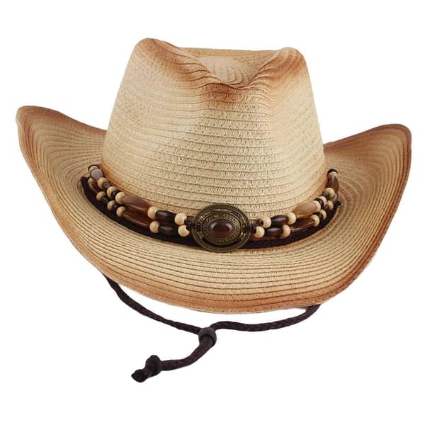 Western Cowboyhat, Strandhat, Solhat til Udendørsbrug Beige