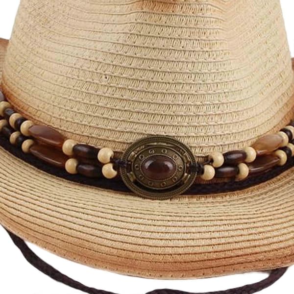 Western Cowboyhat, Strandhat, Solhat til Udendørsbrug Beige