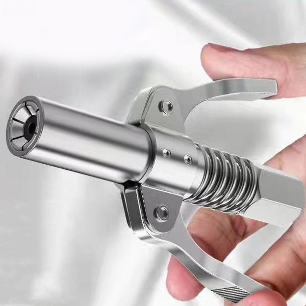 Smørenippelkobling - Smørenippelspiss, smørefettkoblinger, kraftig hurtigkobling for smørepistol kompatibel med alle smørepistoler 1/8\" NPT-ender A with Hose