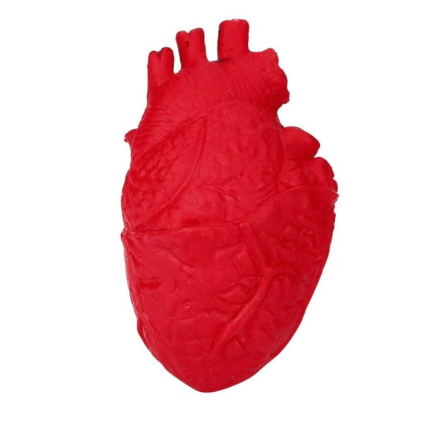 Silikone Stressbold Skræmmende hjerte Squeeze Toy Stress Reliever Legetøj Rød Red