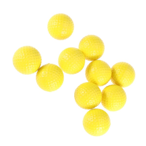 10 st Minigolfbollar Övningsträningsbollar Utomhusbollar Utrustning Luftflödesbollar Plastbollar Yellow