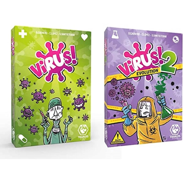 Virus 1 Kortspelpaket + Virus 2 Evolution Expansion - Spanska