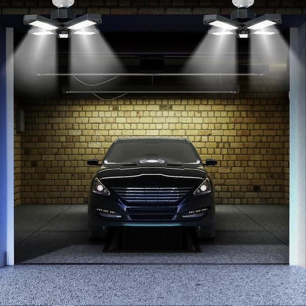 LED Kælderlys Paneler Garagelys Med 5 Justerbare Paneler Til Garage High Bay Lys 2