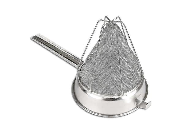 Nyeste model rustfrit stålforstærket bouillon-si, 8 tommer - 1 stk. Rustfrit stål