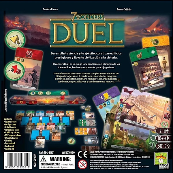 7 Wonders Duel Brætspil til 2 Spillere Anbefalet Alder 10 År Spilletid 30 Minutter