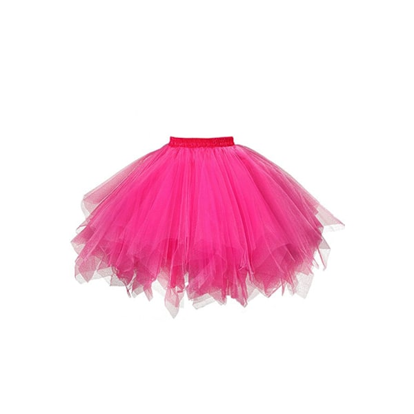 Kjol Dam Mesh Tulle Prinsessa Stretch Vuxen Kort Ballet Tutu Dans white