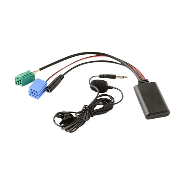 Bil Bluetooth 5.0 Musikmottagare Aux Wired Mikrofon Hands-Free Telefon Gratis samtalsadapter för CD-spelare Black