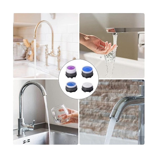 20 stk. Vandhane Luftblandere, M16.5 .5 M21.5 M24 Vandhane Cache Luftblander Vandbesparende Flow Begrænser Med Ke Blue  Black