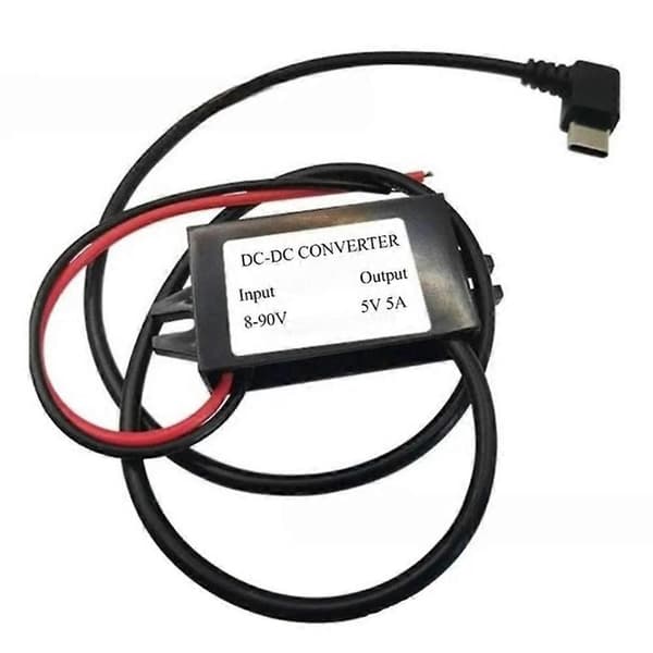 8-90V til 5V 5A 25W DC Buck Converter med Type-C & Micro USB til Effektiv Opladning