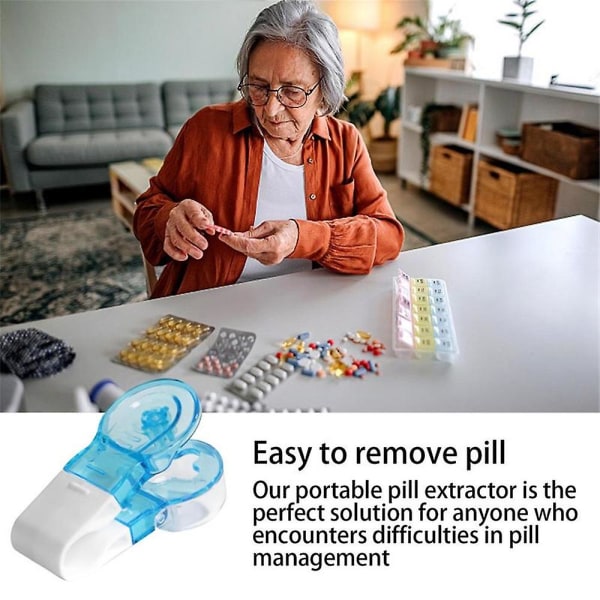 Bærbar Pill Taker Remover, Tabletter Pills Blister Pack Opener.assistance Tool