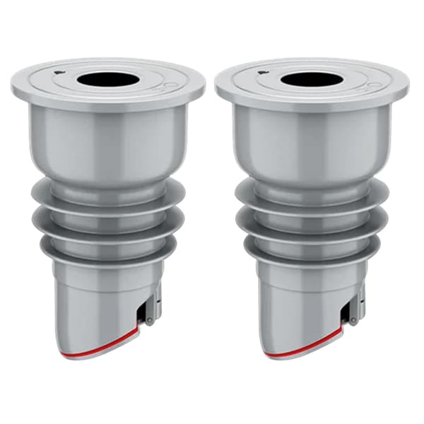 1/2 stk. avløpsrør tetningsringer, multifunksjonelt luktfritt avløpsdeksel, for vaskerom 35 47mm 2pcs