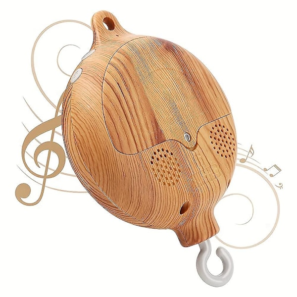 Baby Musikuro med Roterende Kroge, Sengemobil Motor, Baby Musikboks Spinner med 3 Tilstande, Musikuro Motor med 35 Vuggeviser