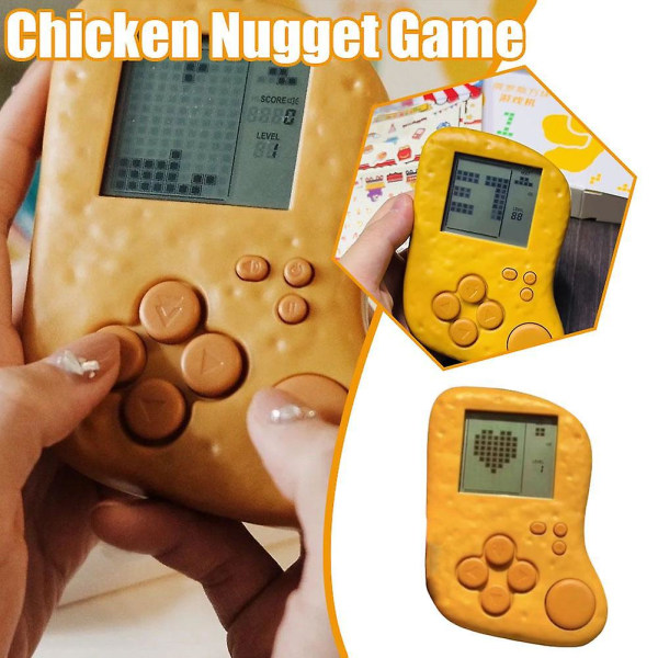 Creative Chicken Nugget Shape Game Machine Set Tetris Puzzle Lasten Dekompressiokuutio
