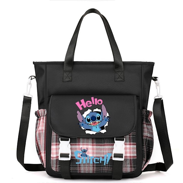 Lilo och Stitch Ryggsäck Väska för Flickor Student Skolväska Axelrem Handväska Söt Tryckt Canvas Skolväska Myntplånbok color2