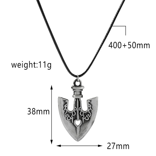 Shovel Pendant Halskjede Nøkkelring Sett Kujo Jotaro Stand Arrow Halskjede Cosplay Tilbehør