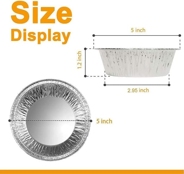 5 inch Foil Mini Pie Pans - Durable Mini Foil Tins