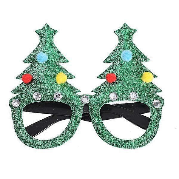 24 glitter julebriller, partybriller, juledekorasjon