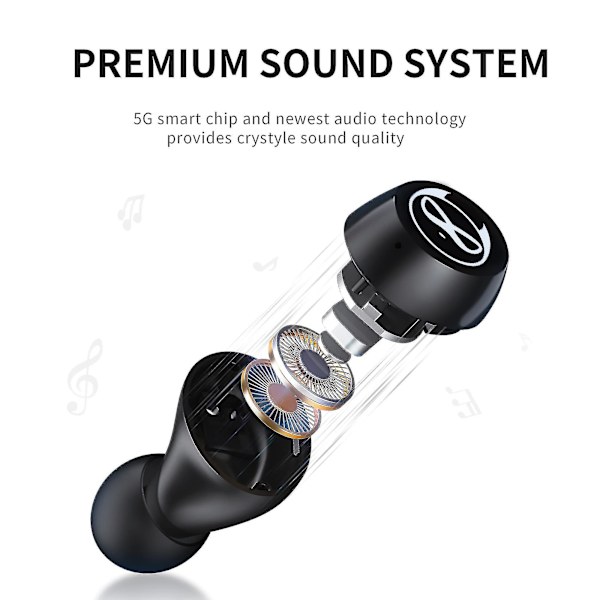 Bluetooth-tytöille langattomat nappikuulokkeet lapsille korvan sisäiset kuulokkeet vedenpitävät Hifi-äänen kuulokkeet mikrofonilla kosketusohjauskuulokkeet iOS- ja Android-laitteille