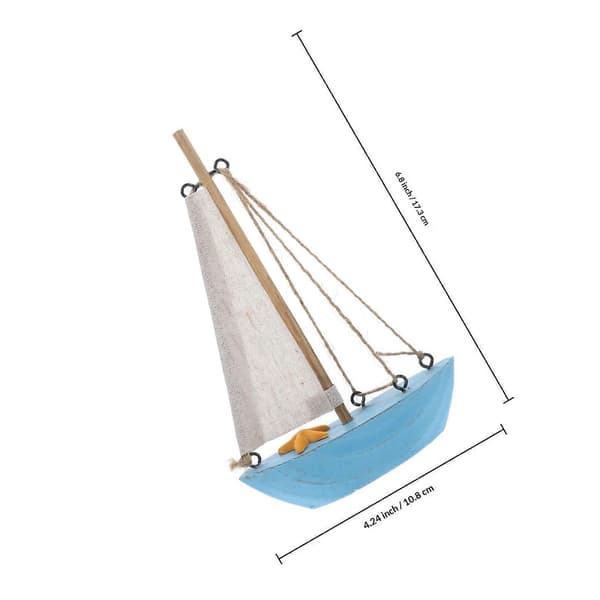 Middelhavsmodell i tre Seilbåtpynt Seilbåtmodell Strand Nautisk dekorasjon