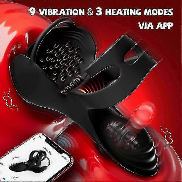 Mäns terapi enhet 3-i-1 uppvärmning massage prestandaförbättring_jlbb APP and remote control