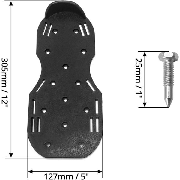 Gunite Spiked Shoes med 1-3/16\" korte pigge, perfekt til epoxygulve, overlejringer, dækning, sort farve (1 par)
