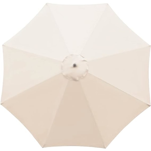 Stor uteplass paraply erstatning baldakin 10 fot 8 ribber for utendørs bord, ettermarked paraply for hage, hage, strand, basseng, dekk (kun baldakin)