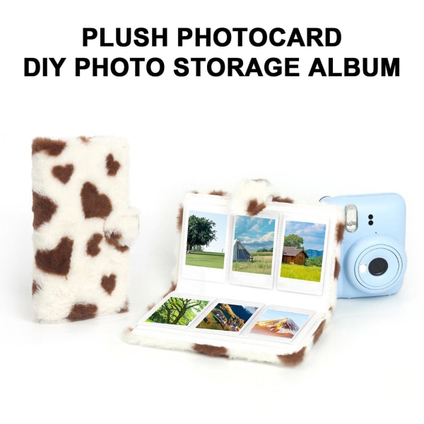 Plush Photo Album Large Capacity Dustproof Lightweight Portable Photo Album Photocard Book Collector