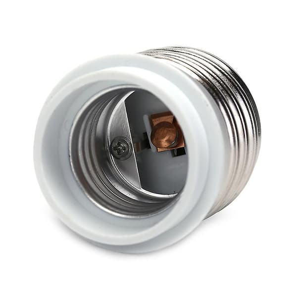 1 stk. E40 til E27 Sokkel Base Halogen CFL Lyspære Lampe Adapter Konverter Holder Silver 1 Pcs