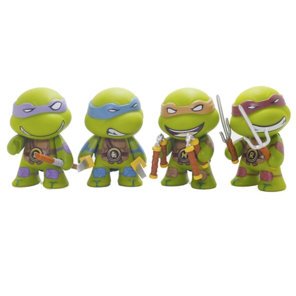 4 kpl Teenage Mutant Ninja Turtles Mini Action -hahmoja Lelulelu Tmnts -kokoelma