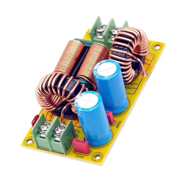 20A DC LC-filter EMI Elektromagnetiskt störningsfilter Emc Fcc Högfrekvent power för 12V 24V 48V bil Yellow