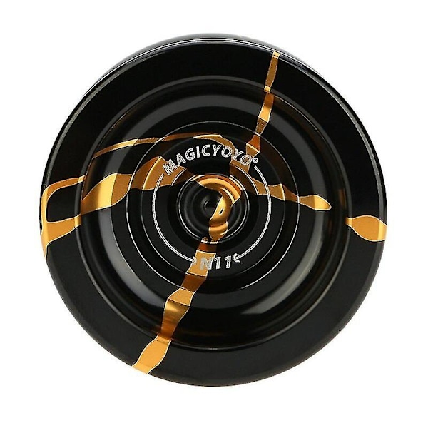 Magicyoyo N11 Alloy Aluminium Professionell Yoyo Okänslig Yoyo Boll (svart Gyllene) Väska, Handskar 5 Strängar