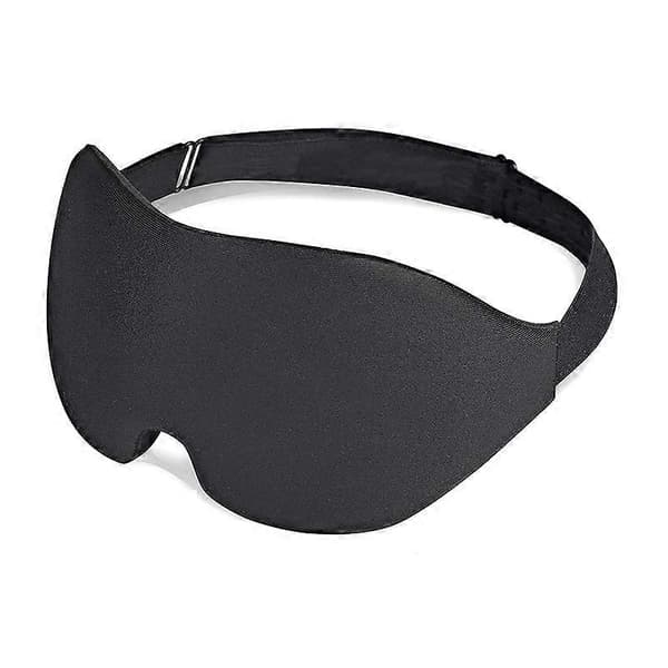Sovemaske til kvinder og mænd, øjenmaske til søvn med 3D lysblokerende bind for øjnene (sort) firesæt