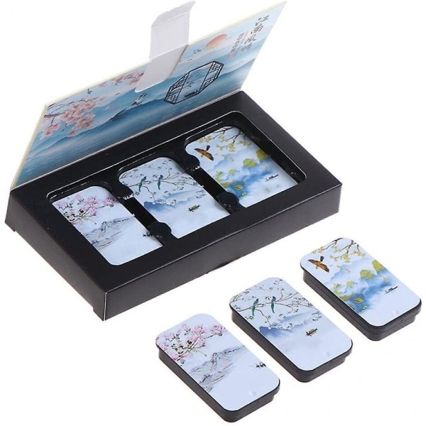 1 set Pocket Card -muotoinen kiinteä hajuvesibalsami, kannettava, erilaisia ​​tuoksuja, täydellinen virkistämään tuoksusi tien päällä 1 Set