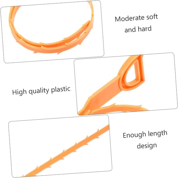 Rensrørsrenser Avløpsrør Avløpskrok Avløpsrenseverktøy Oransje Plast