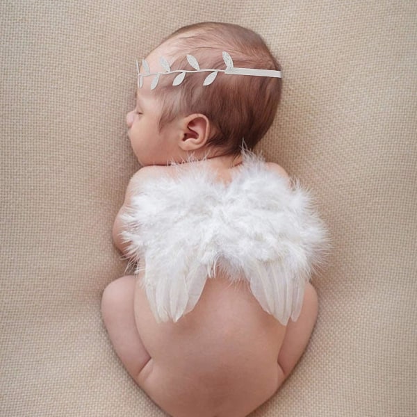 Enkelin siivet kukkaisella set, vastasyntyneen valokuvausrekvisiitta, baby vastasyntyneen valokuvausrekvisiitta