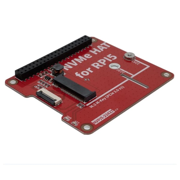 NVPI5 2242T M.2 NVMe HAT SSD 2280 PIP PCIe-periferikort til 5-udvidelsesadapterkort Red