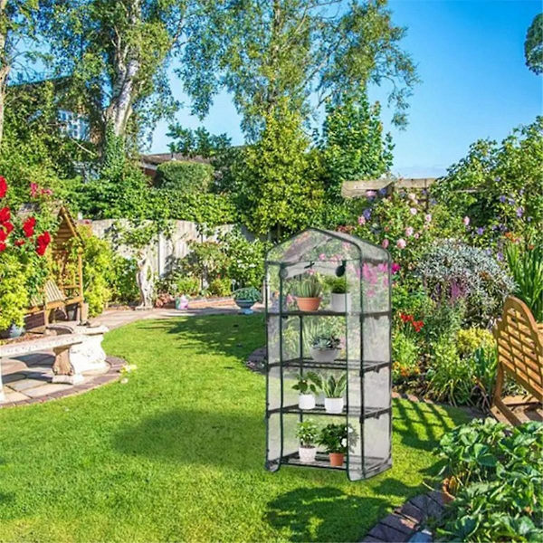 Växthusöverdrag för utomhus inomhus vattentät ersättning blomma hus tältöverdrag trädgårdsskötsel blomkruka 4 lager As Shown