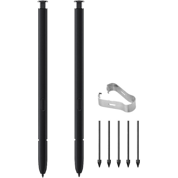 2 stk. S23 Ultra Pen Udskiftning Stylus Pen Til Samsung Galaxy S23 Ultra S Pen (uden bluetooth) Med Spidser/penne (sort) Sort