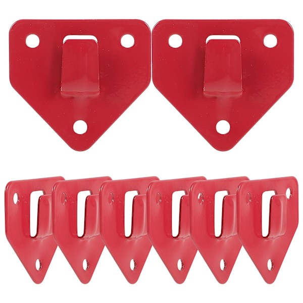 8 kpl Seinäkiinnitteinen Sammutin Koukku Raskaankaluston Sammutin Telikko Red 6.20X6.20X0.80CM